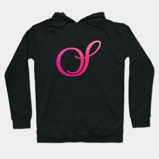 Letter S Monogram, Pink Color Personalized Design Hoodie